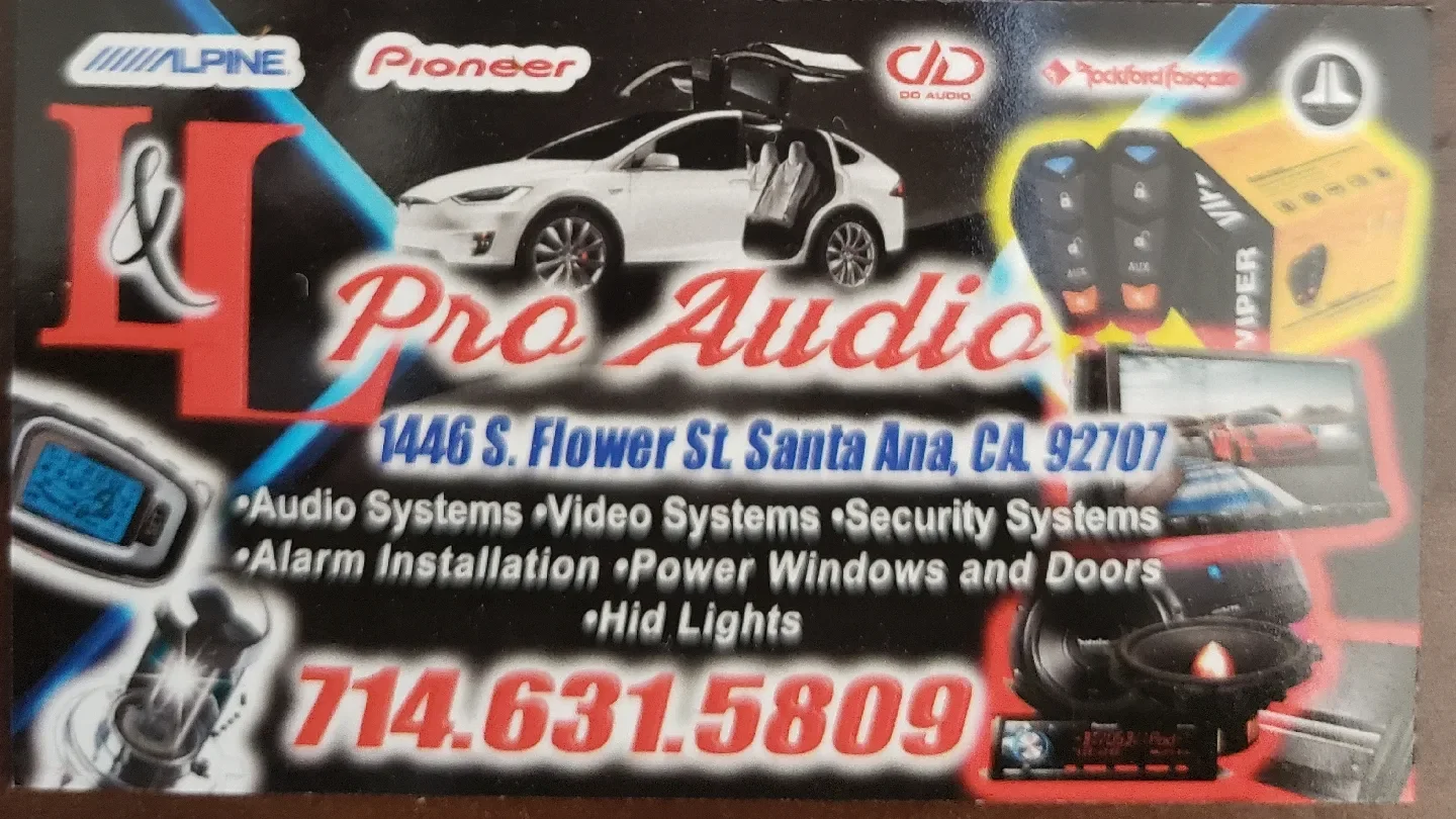 L&L PRO AUDIO car audio and alarm installation in Santa Ana, CA